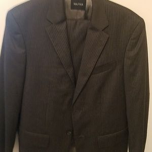 Men Pin Stripe Suit by Nautica Grey pin stripes 38